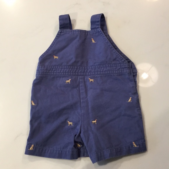 Rugged Bear Overall Shorts with Embroidered Dogs - Picture 4 of 4